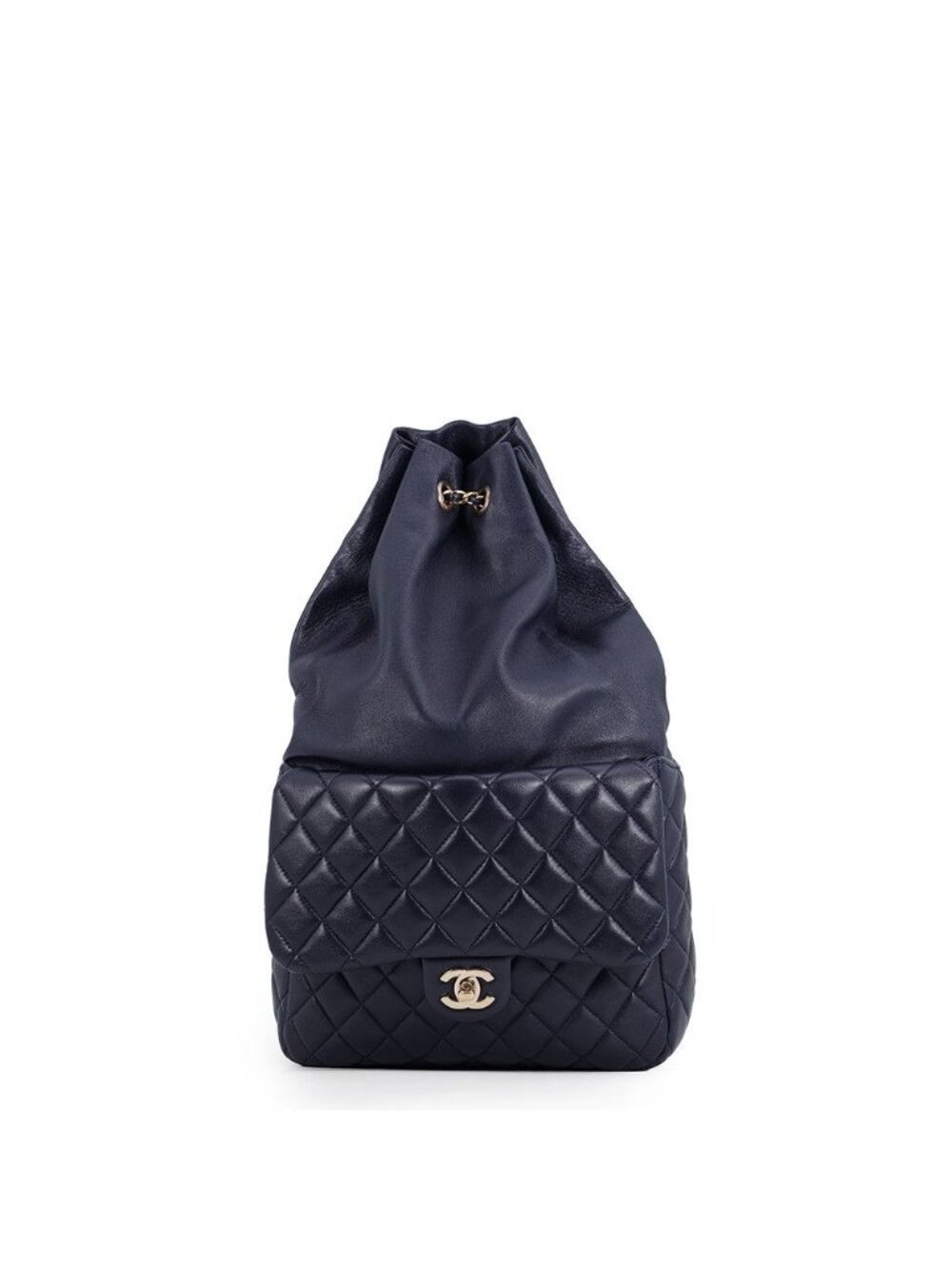 Chanel Backpack Quilted Drawstring Lambskin